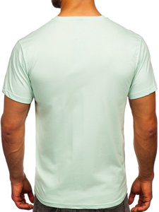 Camiseta algodón sin impresión para hombre verde menta claro Bolf 192397