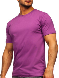 Camiseta algodón sin impresión para hombre violeta Bolf 192397