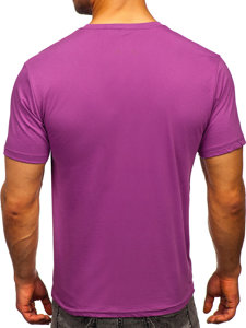 Camiseta algodón sin impresión para hombre violeta Bolf 192397