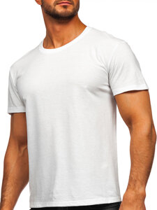 Camiseta básica de algodón para hombre Blanco Bolf 67T1299