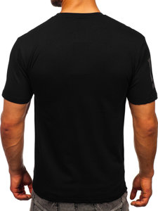 Camiseta con aplicaciones para hombre color negro Bolf 192378