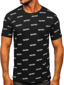 Camiseta con impresión para hombre negro Bolf 14950-1