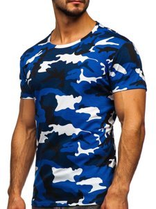 Camiseta de camuflaje para hombre color azul Bolf S807