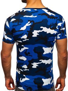 Camiseta de camuflaje para hombre color azul Bolf S807