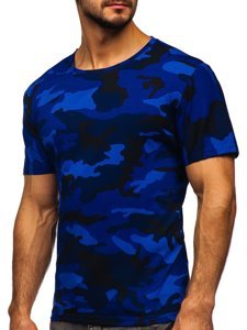 Camiseta de camuflaje para hombre color azul oscuro Bolf S807