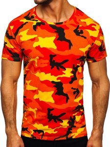 Camiseta de camuflaje para hombre color naranja Bolf S807