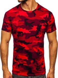 Camiseta de camuflaje para hombre color rojo Bolf S807