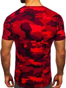 Camiseta de camuflaje para hombre color rojo Bolf S807