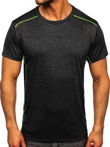 Camiseta de entrenamiento para hombre color negro Denley HM075