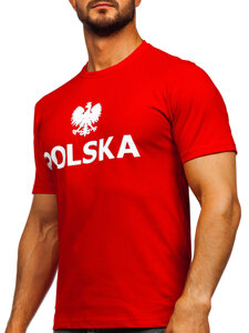 Camiseta de hombre de algodón roja con estampado Bolf 5065