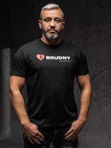 Camiseta de la colección Igor Brudny con impresión para hombre negro 02