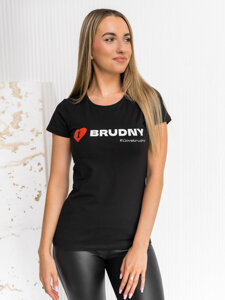 Camiseta de la colección Igor Brudny con impresión para mujer negro 01