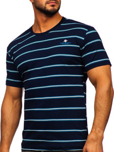 Camiseta de manga corta Bolf 14952 azul oscuro para hombre