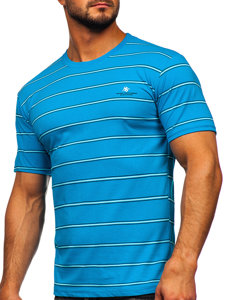 Camiseta de manga corta Bolf 14952 azul turquesa para hombre