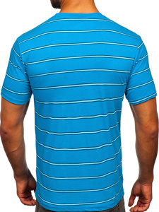 Camiseta de manga corta Bolf 14952 azul turquesa para hombre