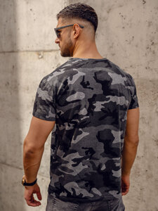 Camiseta de manga corta camuflaje para hombre grafito Bolf S807A1