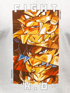 Camiseta de manga corta con aplicaciones para hombre blanco Bolf 2611-1