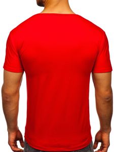 Camiseta de manga corta con estampado para hombre rojo Bolf KS2098