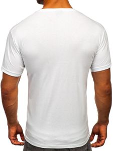 Camiseta de manga corta con impresión para hombre blanco Bolf 142172