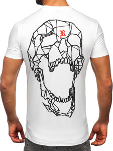 Camiseta de manga corta con impresión para hombre blanco Bolf MT3026