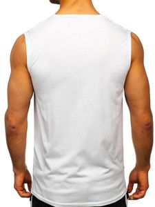 Camiseta de manga corta con impresión para hombre blanco Bolf SS11081