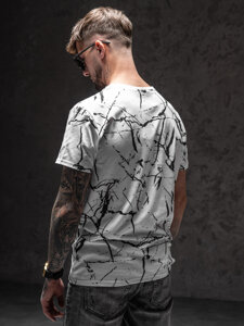 Camiseta de manga corta con impresión para hombre blanco Bolf Y70026