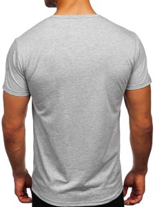 Camiseta de manga corta con impresión para hombre gris Bolf KS2552