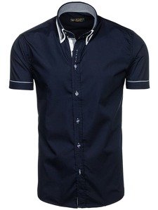 Camiseta de manga corta para hombre azul oscuro Bolf 3520