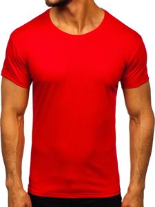 Camiseta de manga corta sin estampado para hombre roja Bolf 2005