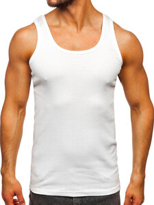 Camiseta de manga corta sin impresión para hombre blanco Bolf 6000-3P