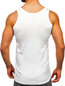 Camiseta de manga corta sin impresión para hombre blanco Bolf 6000-3P