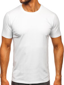 Camiseta de manga corta sin impresión para hombre blanco Bolf M216