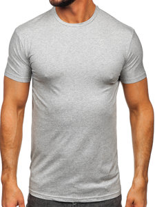 Camiseta de manga corta sin impresión para hombre gris Bolf MT3001 