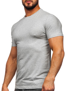 Camiseta de manga corta sin impresión para hombre gris Bolf MT3001 