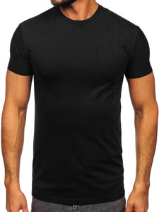 Camiseta de manga corta sin impresión para hombre negro Bolf MT3001 