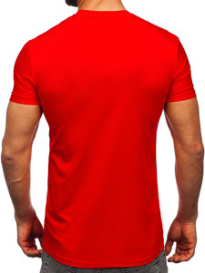 Camiseta de manga corta sin impresión para hombre rojo Bolf MT3001 