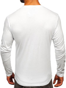 Camiseta de manga larga con impresión para hombre blanco Bolf 146742