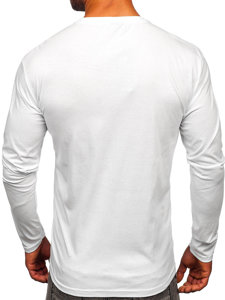 Camiseta de manga larga con impresión para hombre blanco Bolf 146743