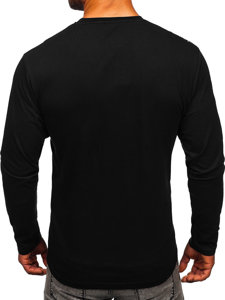 Camiseta de manga larga con impresión para hombre negro Bolf 146743