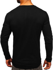 Camiseta de manga larga con impresión para hombre negro Bolf 146744