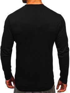 Camiseta de manga larga con impresión para hombre negro Bolf 146745