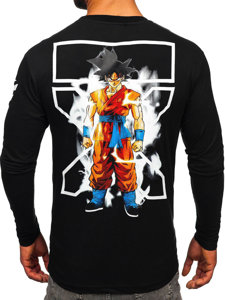 Camiseta de manga larga con impresión para hombre negro Bolf 146746