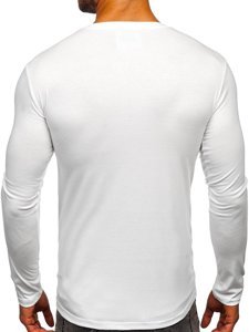 Camiseta de manga larga sin impresión para hombre blanco Bolf 2088L