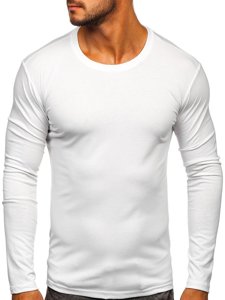 Camiseta de manga larga sin impresión para hombre blanco Bolf 2088L