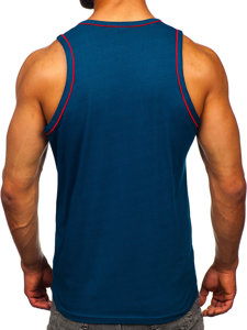 Camiseta de tirantes anchos azul oscuro Bolf 14276