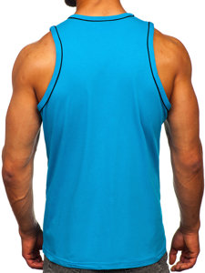 Camiseta de tirantes anchos azul turquesa Bolf 14276