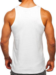 Camiseta de tirantes anchos con impresión blanco Bolf 143029