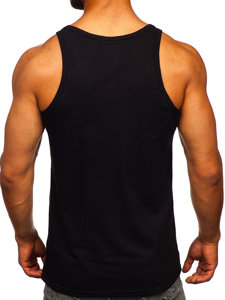 Camiseta de tirantes anchos con impresión negro Bolf 143027