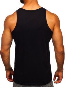 Camiseta de tirantes anchos con impresión negro Bolf 143031