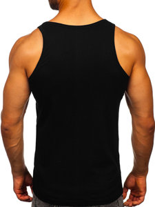 Camiseta de tirantes anchos con impresión negro Bolf 14844